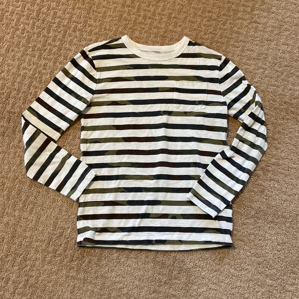 VGUC Camo Stripe tee from Crewcuts! Size 8